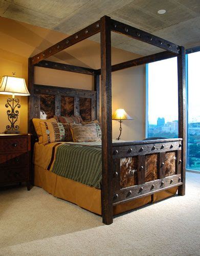 See more ideas about western bedroom, rustic furniture, barnwood furniture. Beautiful western cowhide bed frame.