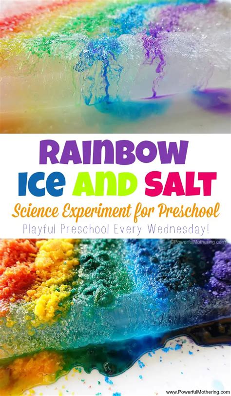 Rainbow Ice And Salt Science Experiment For Preschool