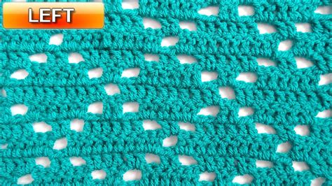 Diamond Lace Crochet Stitch Tutorial 2 Left Handed Crochet Tutorial