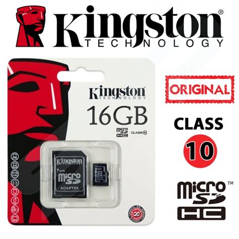 16gb Kingston Micro Sd Memory Card Class 10 With Sd Adapter Microchiplk