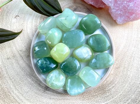 Serpentine New Jade Tumble Stones Crystal Tumblestones Etsy