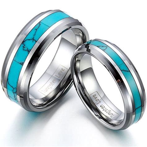 Con diamantes y otras piedras. JewelryWe Par de Alianzas de Boda Anillos de Compromiso ...