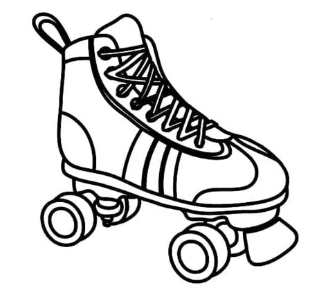 Roller Skate Drawing Coloring Pages Coloring Cool