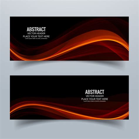 Modern colorful banner set with header wave 250417 Vector Art at Vecteezy