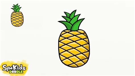 Easy Pineapple Drawing Free Download On Clipartmag