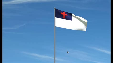 Christian Flag Waving In The Wind Youtube