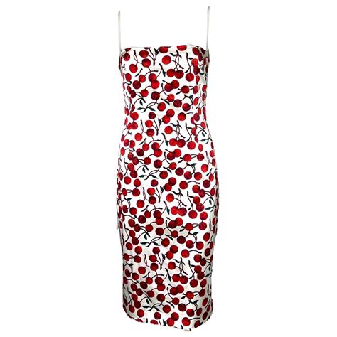 Breathtaking Dolce Gabbana Cherry Print Corset Dress Details A Dolce