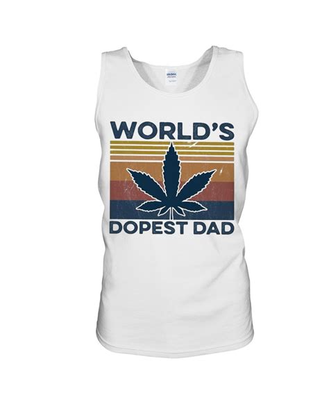 Worlds Dopest Dad Weed Vintage Shirt V Neck Tank Top Tagotee
