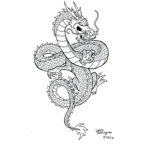 Small tribal dragon tattoos ideas for men on arms. Shenlong Tattoo Vorlage - Best Tattoo Ideas