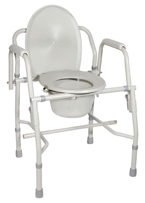 Living Well HME | Stationary Commodes - Steel Drop Arm Commode