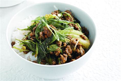 Beef & kaya (raw banana) ularthiyathu. Red curry beef and bok choy stir-fry - Recipes - delicious ...