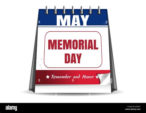 Memorial Day Calendar Remember And Honor Federal Holiday In The