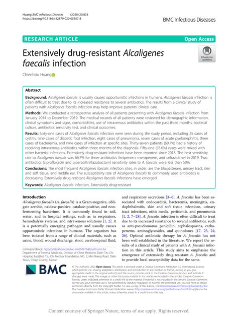 Pdf Extensively Drug Resistant Alcaligenes Faecalis Infection