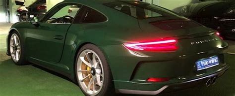 British Racing Green Porsche 911 Gt3 Touring With Satin Aluminum Wheels