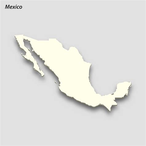Premium Vector 3d Isometric Map Of Mexico Isolated With Shadow