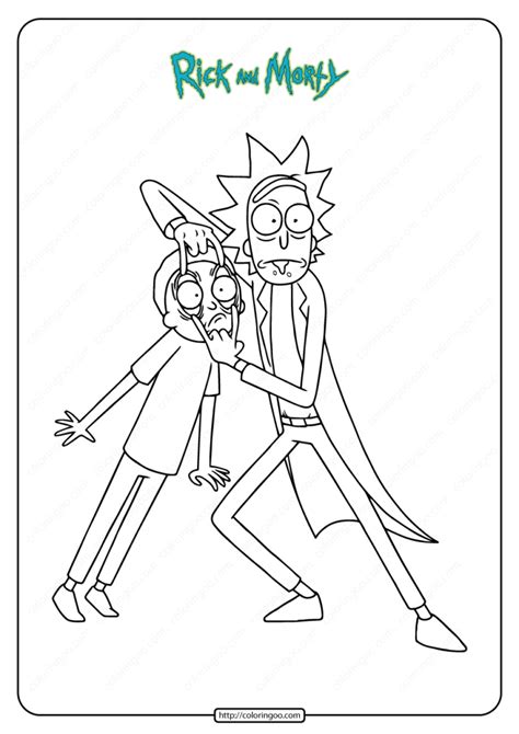 printable rick  morty coloring pages