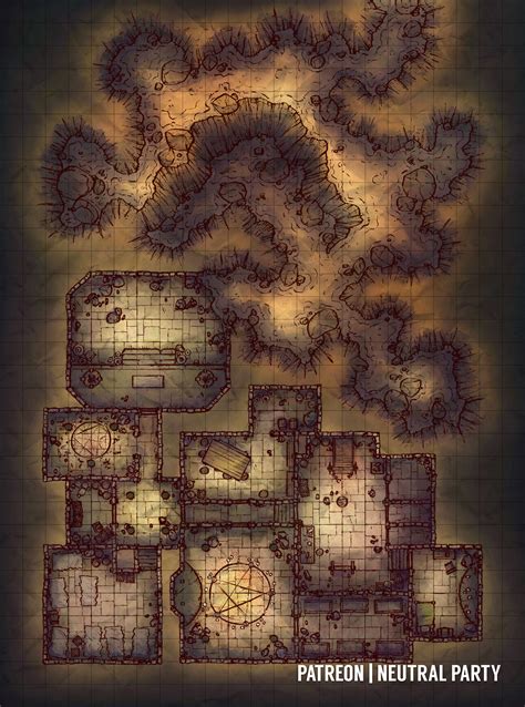 Its inhabitants are stronger than most goblins and their leader is said to reside within. OCArt Cultist Lair Battlemap : DnD