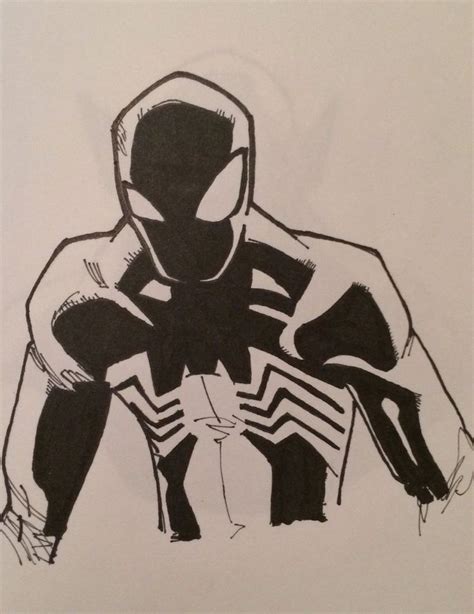 Black Spiderman By Ebrithil22 On Deviantart Spiderman Drawing