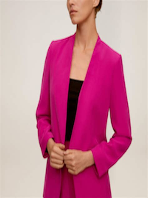 Buy Mango Women Pink Solid Open Front Blazer Blazers For Women 11843494 Myntra