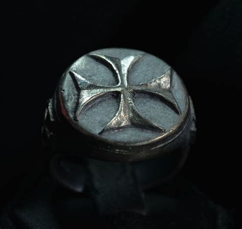 Templar Masonic Ring Knights Silver Sterling 925 Etsy