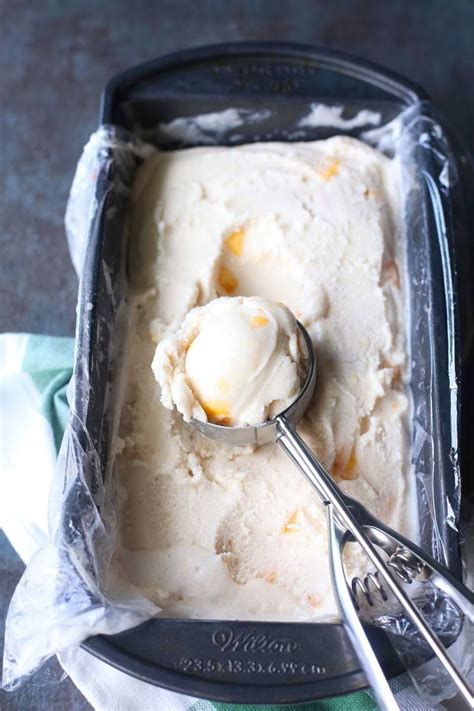 Dairy Free Homemade Peach Ice Cream Brown Sugar Food Blog Recipe