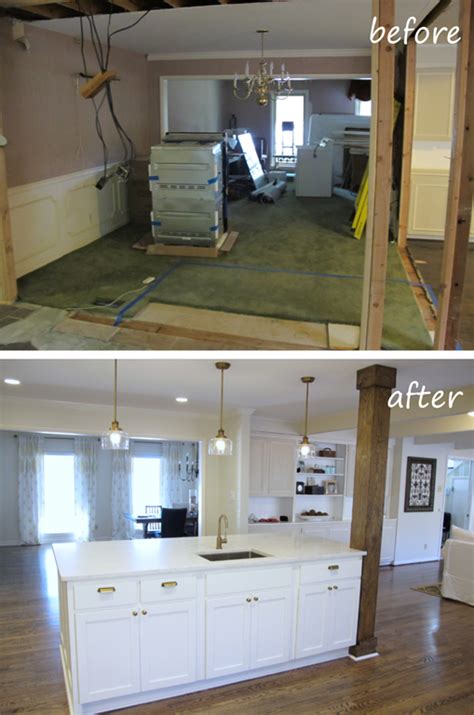Live The Home Life Before And After Kitchen Island Wall Removal