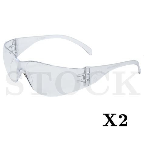 3m virtua safety glasses clear poly carbonate hard coat lens 2 pack ebay