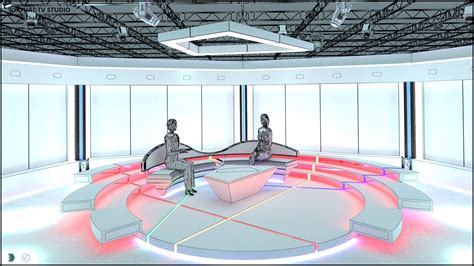 Virtual TV Studio Sets Collection Vol 11 2 PCS DESIGN 3D Model