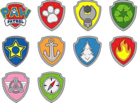 Paw Patrol Badges Etsy