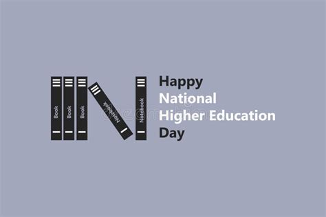 Happy National Higher Education Day Vector Poster Banner And Cover