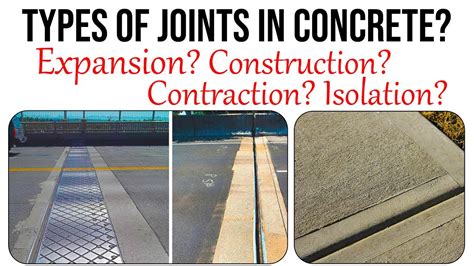 Types Of Joints In Concrete Expansion Joints In Concrete