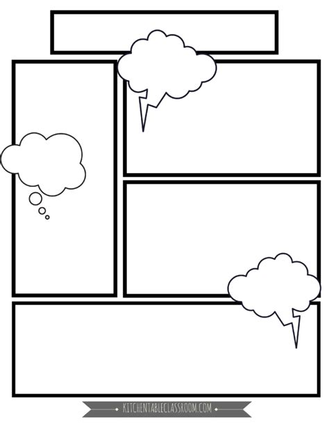 These eight templates—gear, gauge, circle, fishbone, timeline, map, puzzle, and pyramid—provide a variety of options when trying to add some polish to a great powerpoint. Comic Book Templates - Free Printable Pages | Comic ...