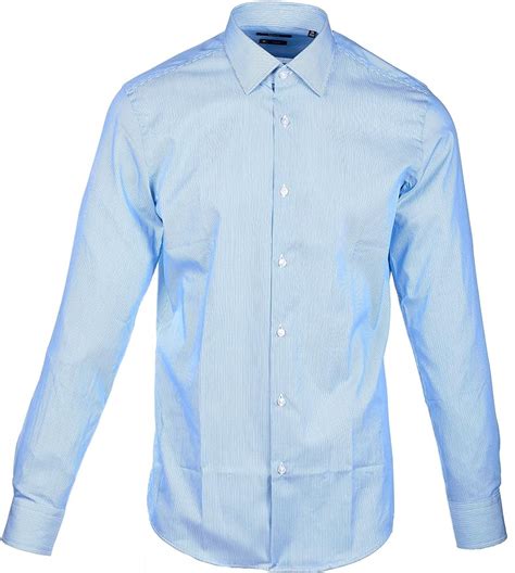 Camisa De Algodón Pure Comfort Medium Blue 40 Eu Amazones Zapatos Y