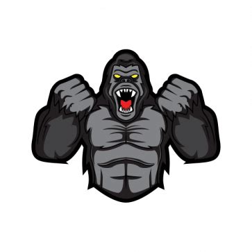 Printed vinyl Powerful Angry Gorilla | Stickers Factory