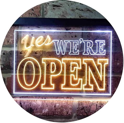 Yes Were Open Led Neon Light Sign