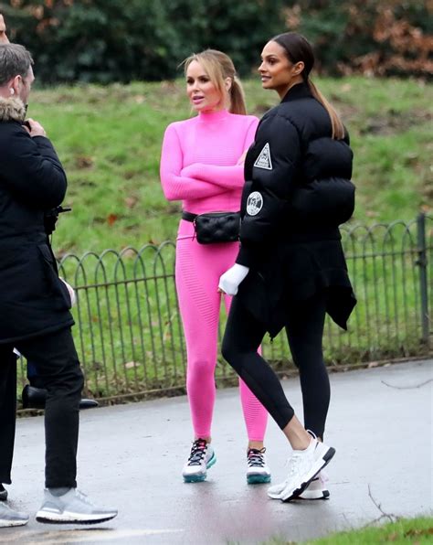 Amanda Holden And Alisha Dixon On The Set Of Britains Got Talent In
