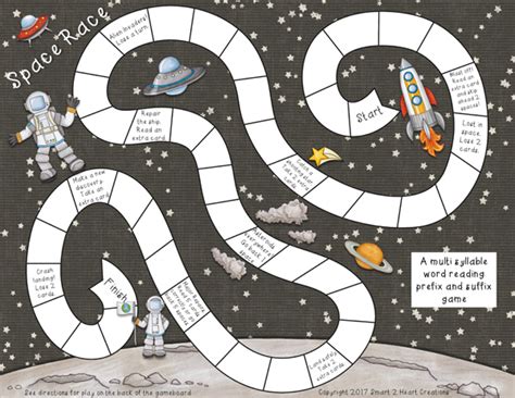 The square board has a traditional feel that resembles the monopoly board game and features spaces to place game cards. Solar System & Blast Off! - Kate Hadfield Designs