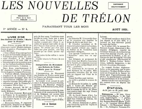 Trelon Les Nouvelles De Trelon Chrisnord Trelon Nord
