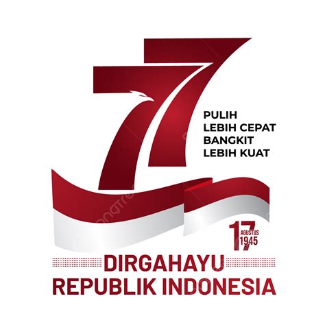 Dirgahayu Republik Indonesia 77th With Red And White Ribbon Hut Ri 77th Indonesia Independence