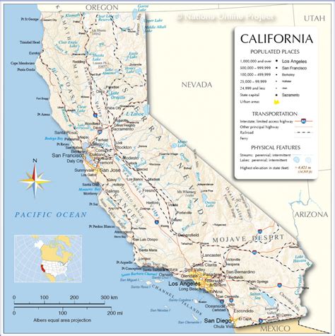 California Map Map Of Ca Us Information And Facts Of