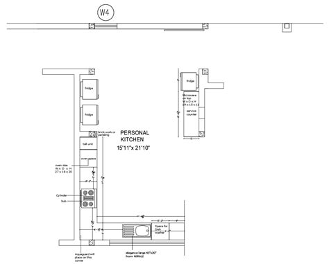 Sinks, refrigerators, washers and dryers, wall ovens, microwaves, toasters, toasters ovens, countertop ovens, rangues, range hood in plan and elevation. Kitchen platform layout in dwg file - Cadbull