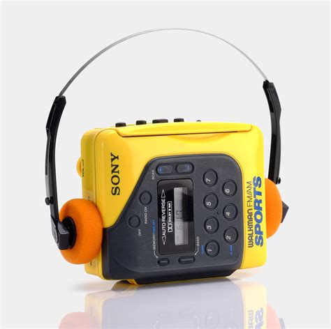 Sony Sports Walkman Wm F2078 Yellow Amfm Portable Cassette Player