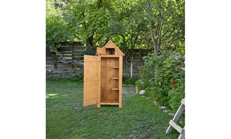 Fir Wood Arrow Shed With Single Door Wooden Garden Shed Wood Color