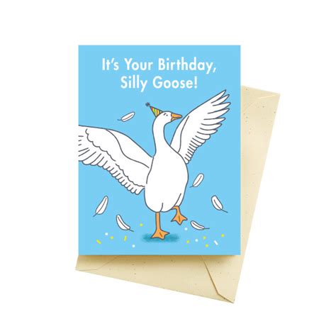 Silly Goose Birthday Card Seltzer Goods