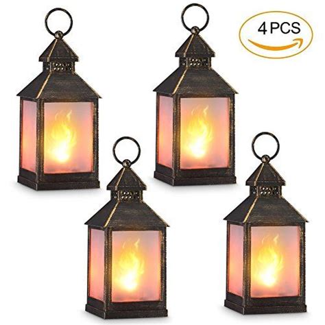 Zkee 11 Vintage Style Decorative Lanternflame Effect Led Lantern