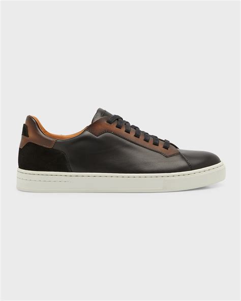 Magnanni Mens Leve Soft Leather Low Top Sneakers Neiman Marcus