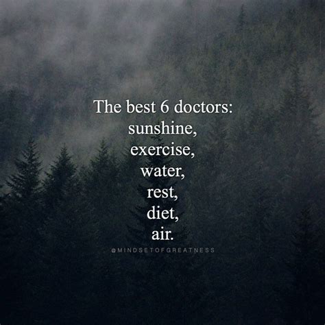The Best 6 Doctors Sunshine Exercise Water Rest Diet Air Quote