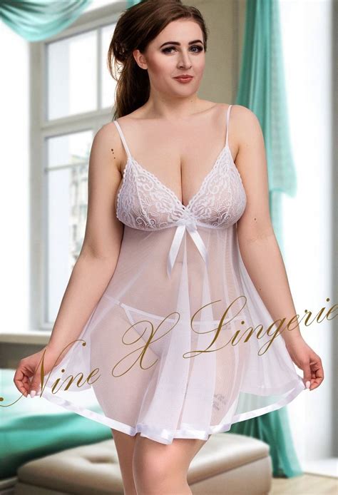 Nine X Sexy Lace Nightdress Plus Size Lingerie M Xl Babydoll