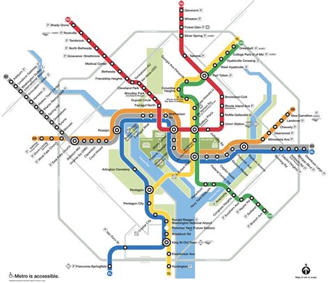 Iad To Dca Washington Dc Wmata System Map Points With A Crew