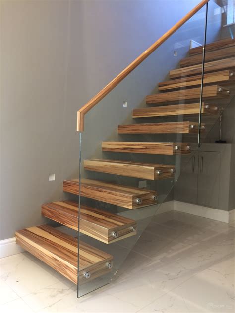Satin Walnut Bespoke Wooden Staircase Concept Stairs